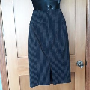 Black Pin Stripe Skirt - Body by Victoria